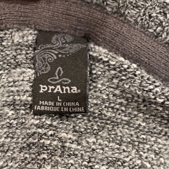 Prana Julien Ombre Split Back Sweater Gray L - Picture 6 of 7